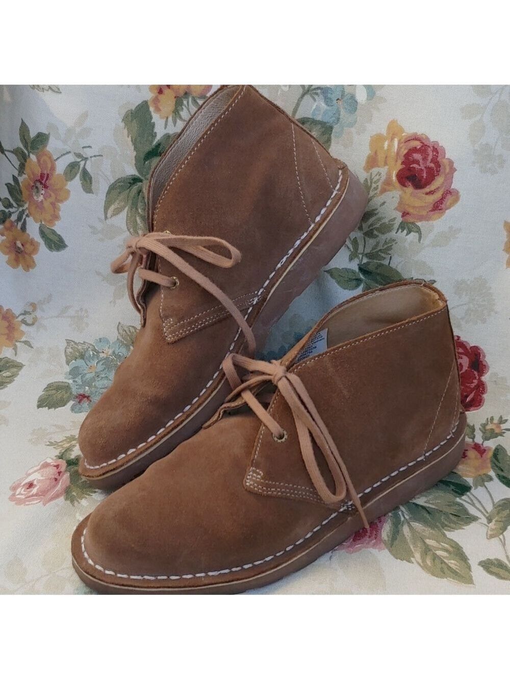 L.L. Bean Women's Stonington Suede Chukka Ankle Boots in Tan size 10